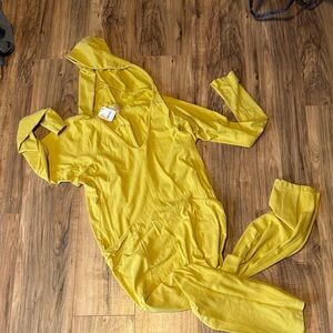 FP Movement by Free People Yellow Hooded Jumpsuit